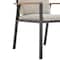 Armen Living Nofi Outdoor Patio Dining Chair in Charcoal Finish with Taupe Cushions and Teak Wood Accent Arms LCNOCHBE - alternate 5